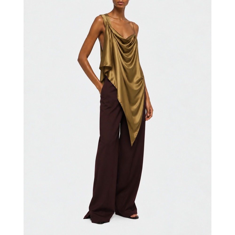 New - THE SEI Silk Asymmetric Dress Women